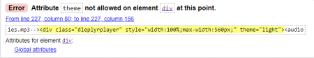 HTML валидатор выдаёт ошибку, где именно отредактировать код?